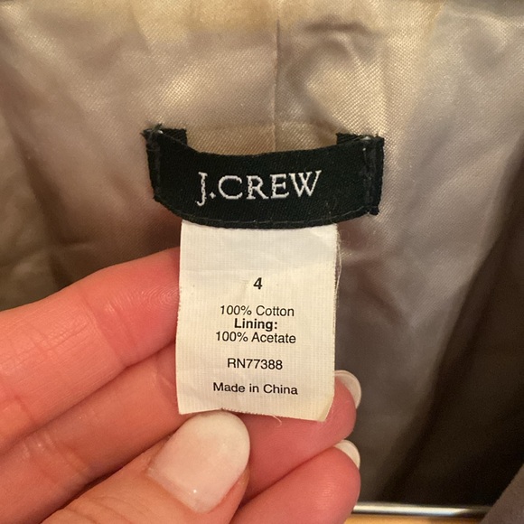 Size 4 J. Crew gray velvet blazer - Picture 3 of 6
